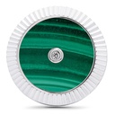 Lining Cufflinks Malachite with Two Diamonds
