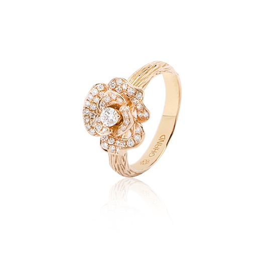 [GRC738Y] Lady Rose Ring Yellow Gold (EU 44 (US 3))
