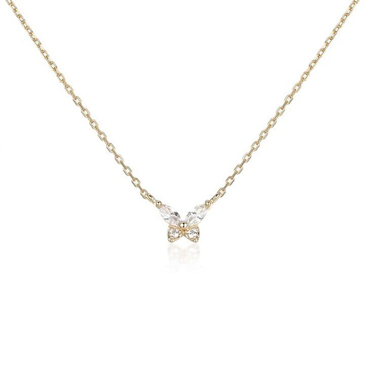 [GB_BFLYNW] Baby Butterfly Necklace - White Sapphire